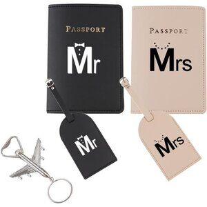 New Passport Wallets Travel Holder Set,Honeymoon Gift, Slim Passport Case Covers